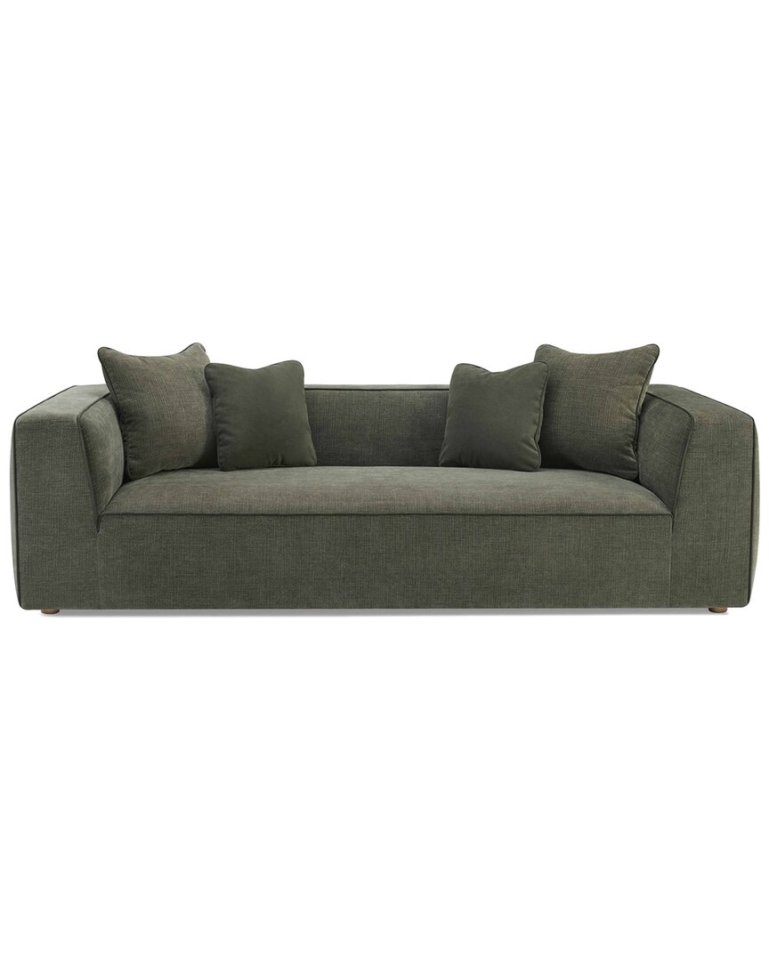 Tov Furniture Tristine Upcycled Basketweave Sofa In Green
