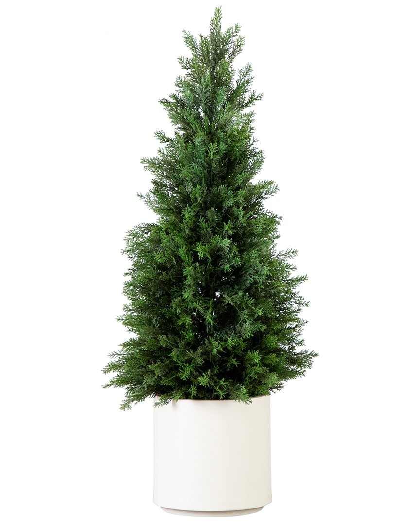 Nearly Natural 3ft. Uv Resistant Artificial Cedar Tree In Decorat