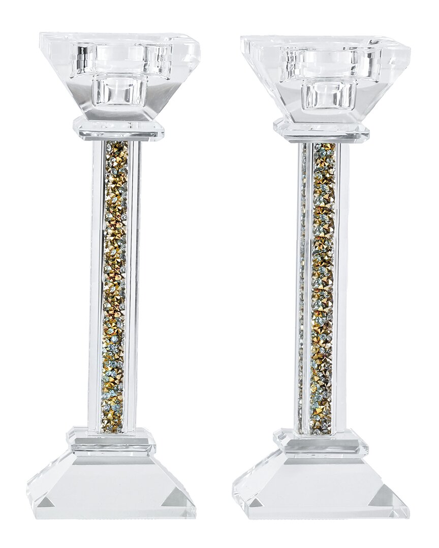 Shop Noble Gift Bt Shalom Set Of 2 Crystal Candlesticks