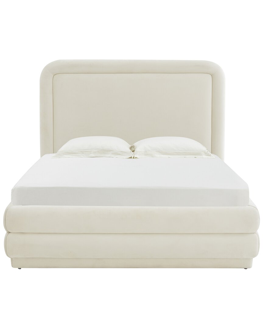 Tov Furniture Briella Velvet Bed In Cream