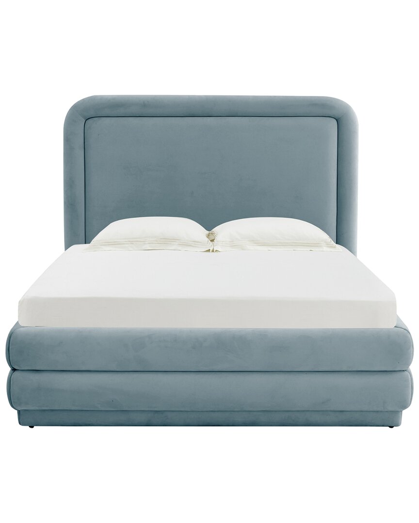 Tov Furniture Briella Velvet Bed In King In Blue