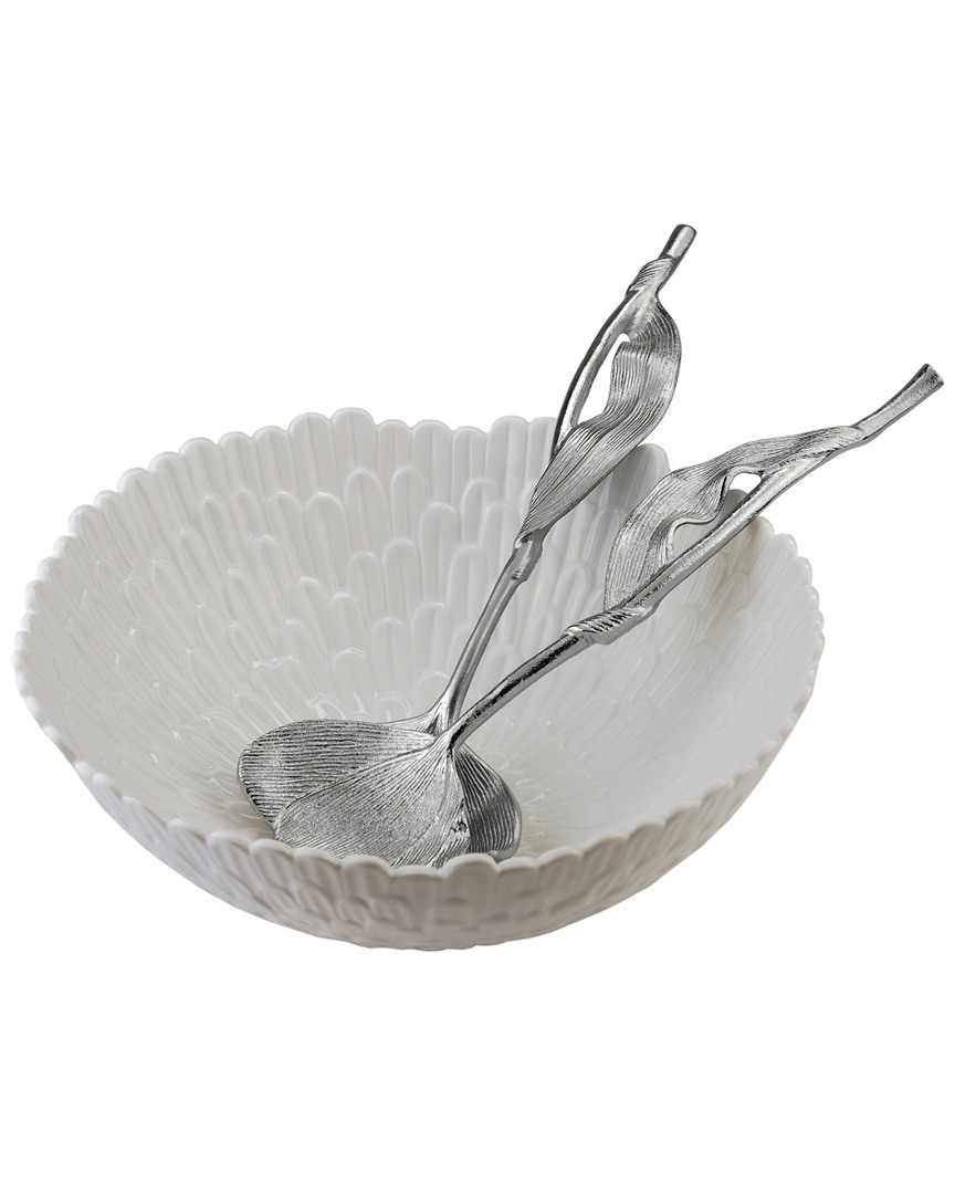 MICHAEL ARAM MICHAEL ARAM CHRYSANTHEMUM SALAD BOWL & TULIP SERVERS