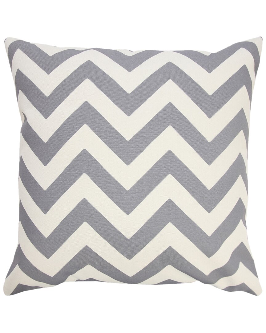 Lr Home Vivian Classic Chevron Indoor/outdoor Throw Pillow In Gray