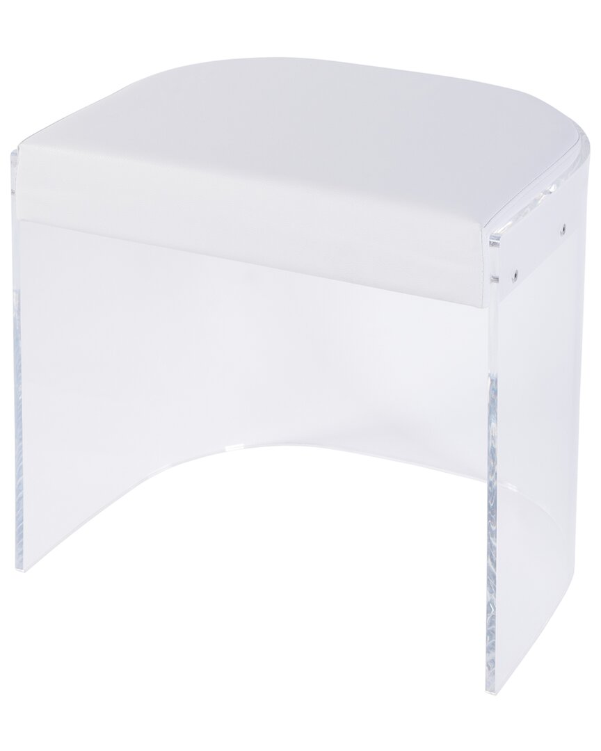 Butler Specialty Company Solara 20in Seat Height Acrylic Accent Stool In White