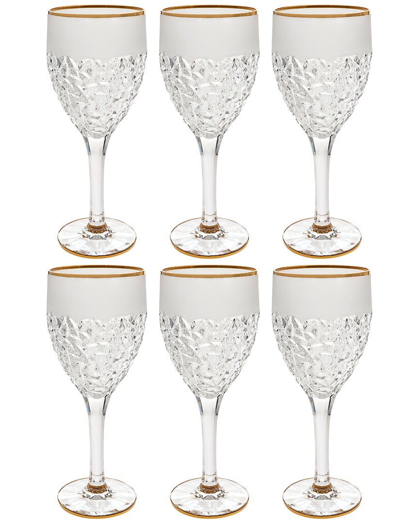 Shop Barski Crystal Wine Glass 12oz Goblets Set Of 6 In Clear