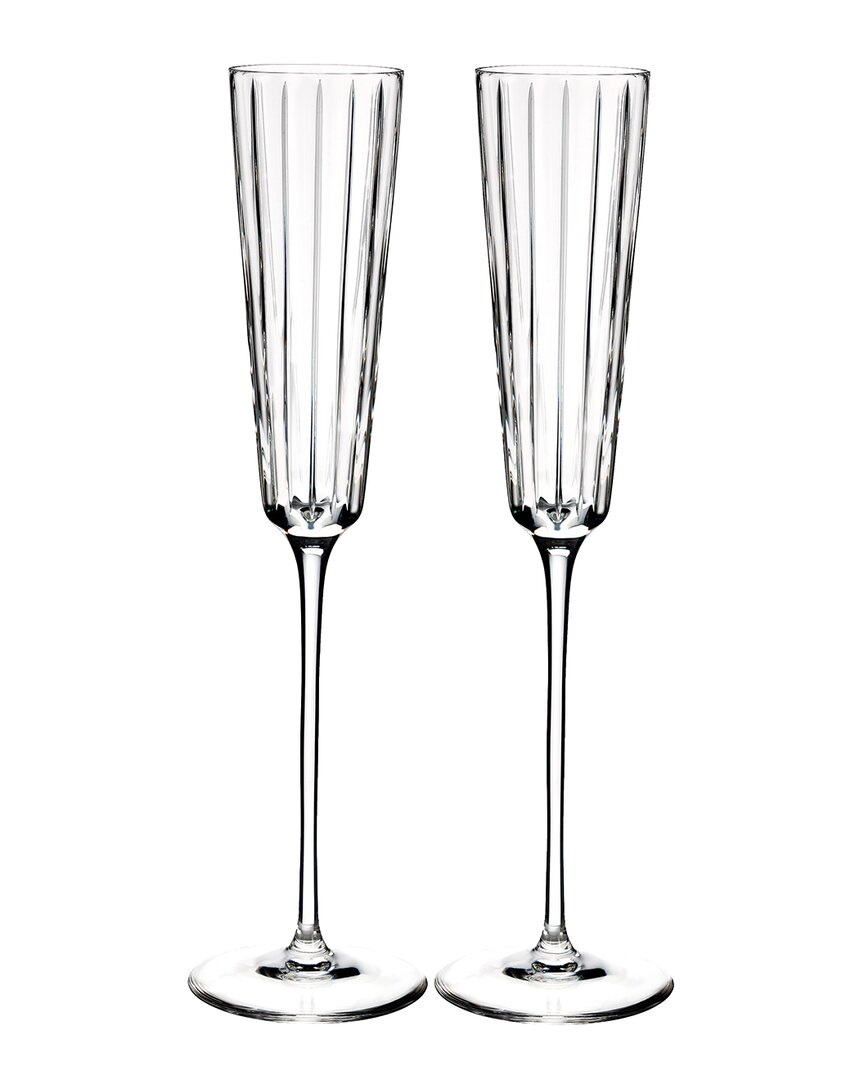 Rogaska Avenue Champagne Flute, Set Of 2 In Clear