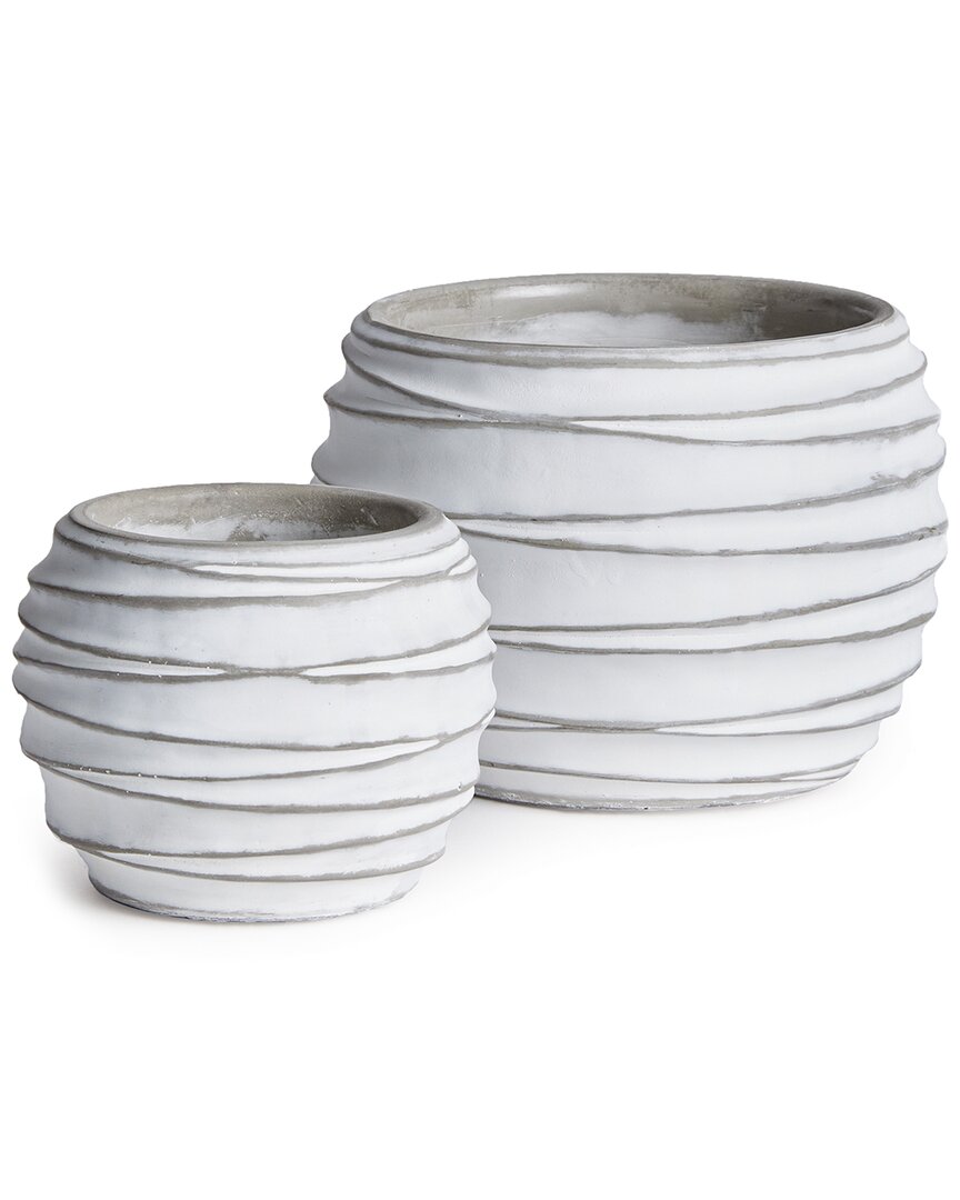 Napa Home & Garden Set Of 2 Kipha Pots In White