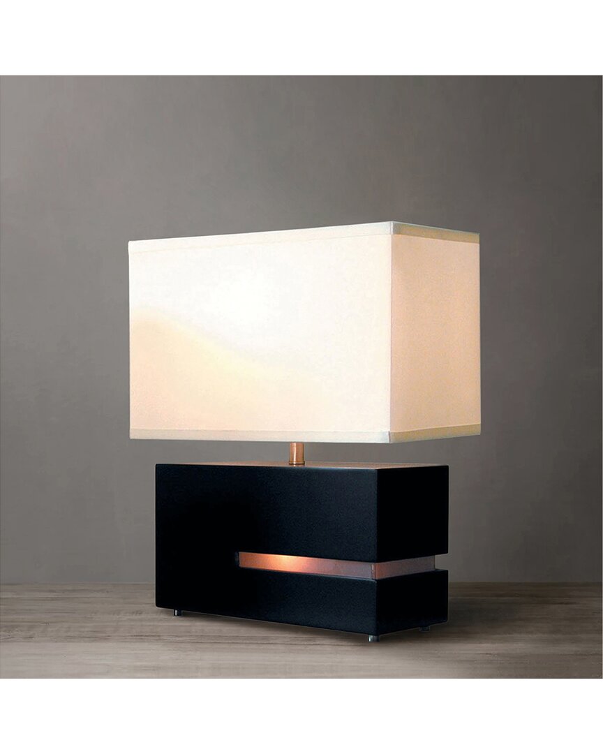 Nova Of California Zen Reclining Table Lamp With Nightlight & 4-way Switch In Black