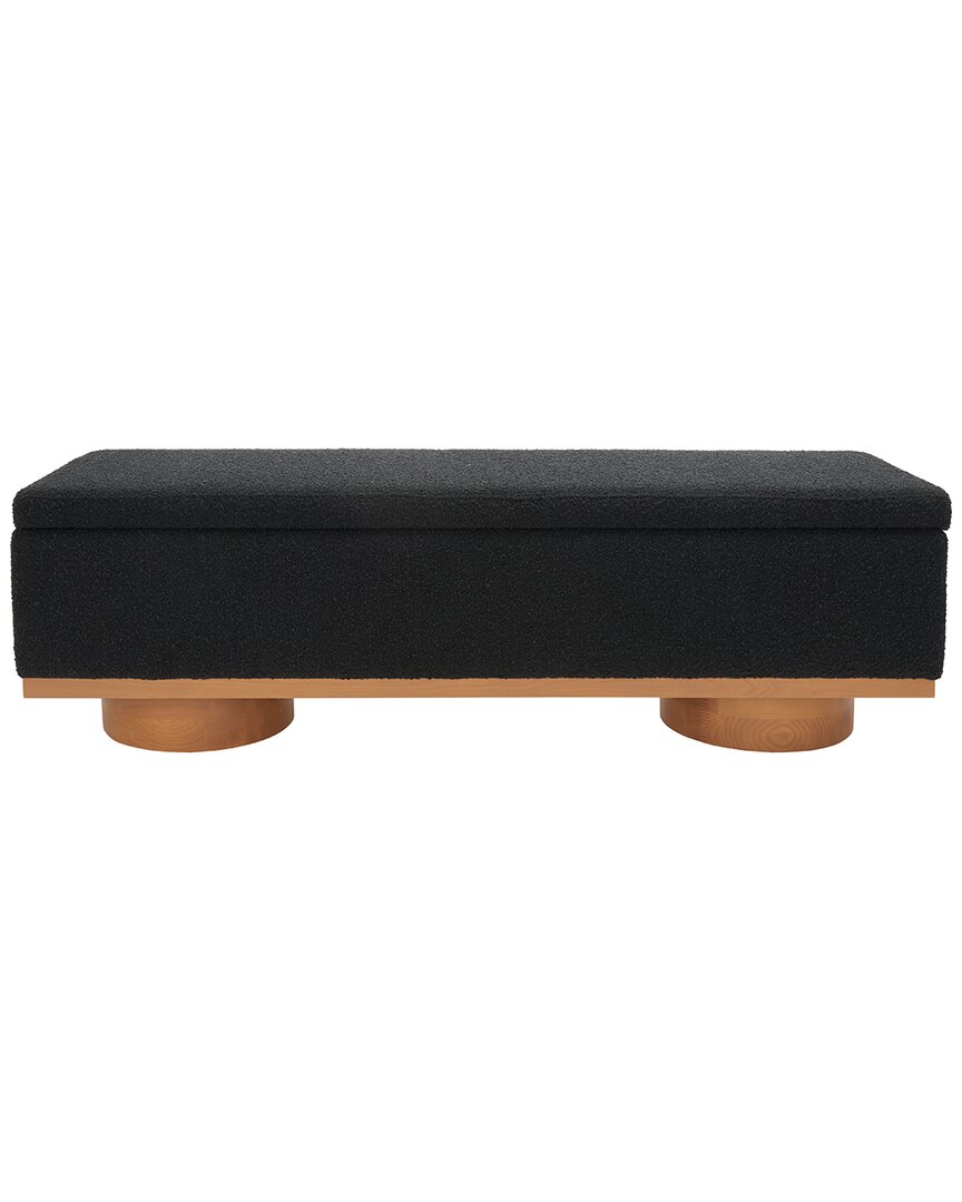 Safavieh Couture Vianna Boucle Bench In Black