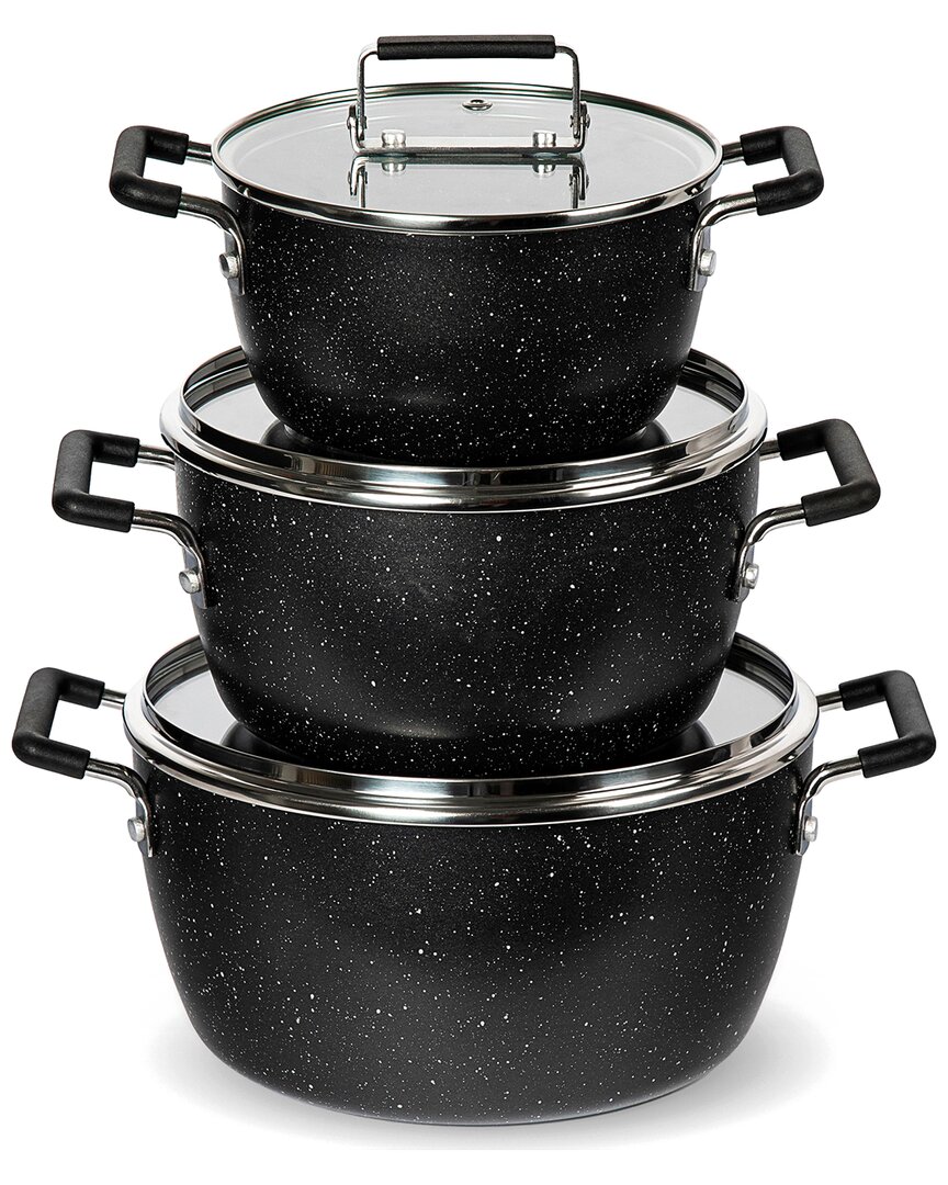Granitestone 6pc Nonstick Stackable Nesting Pots