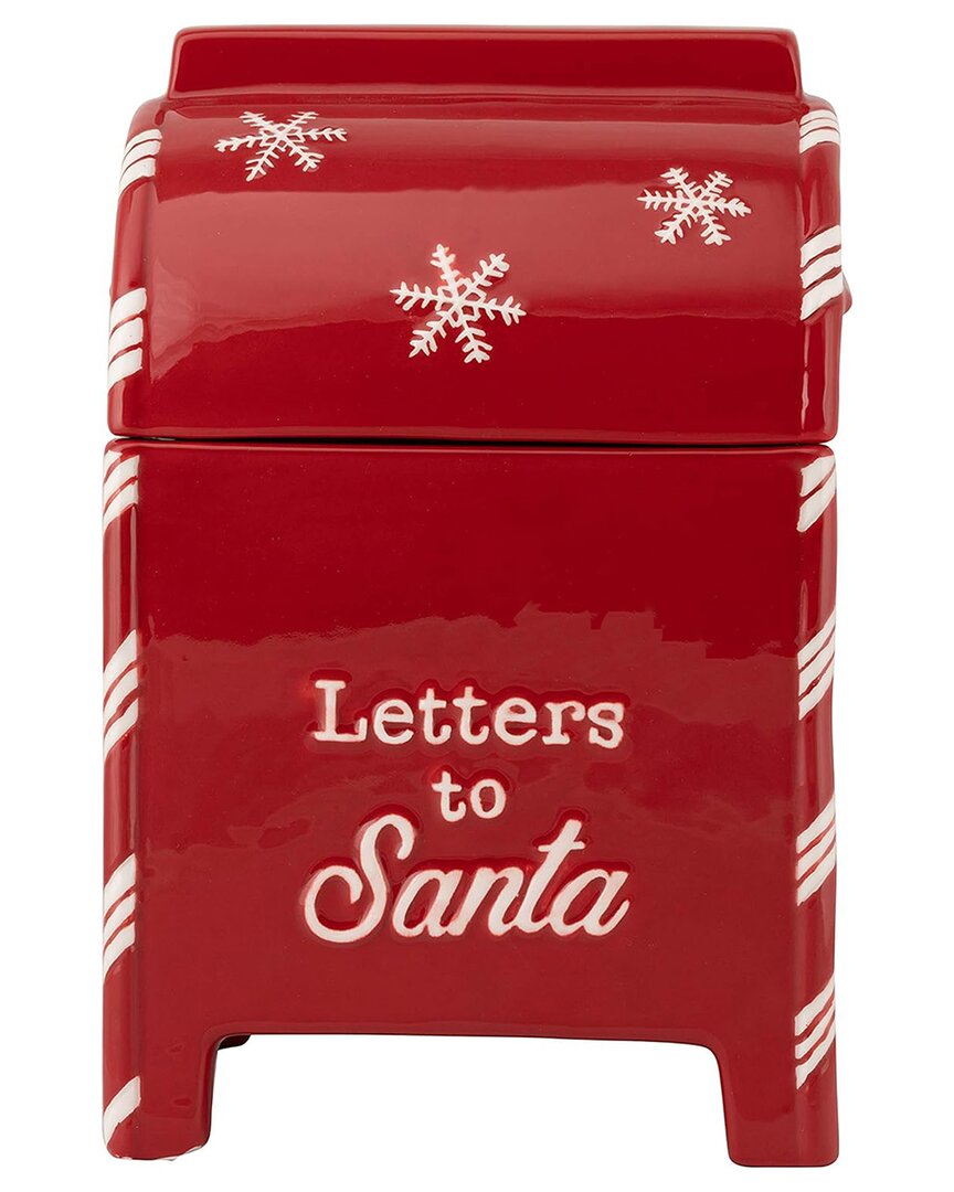 10 Strawberry Street Letters To Santa Cookie Jar In Red
