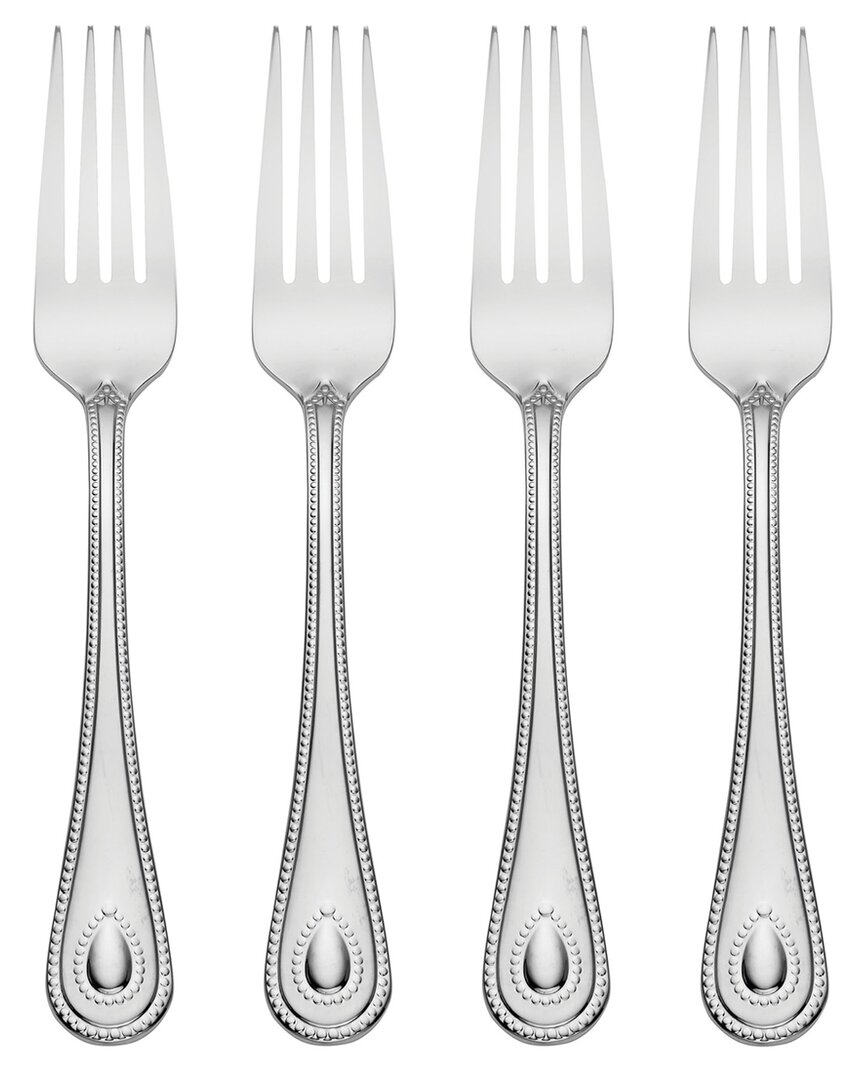 Lenox Set Of 4 French Perle Salad Forks In Gray