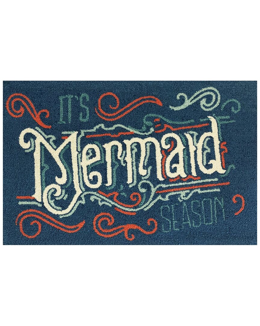 The Rug Market Mermaid Season 30x48in Doormat In Navy