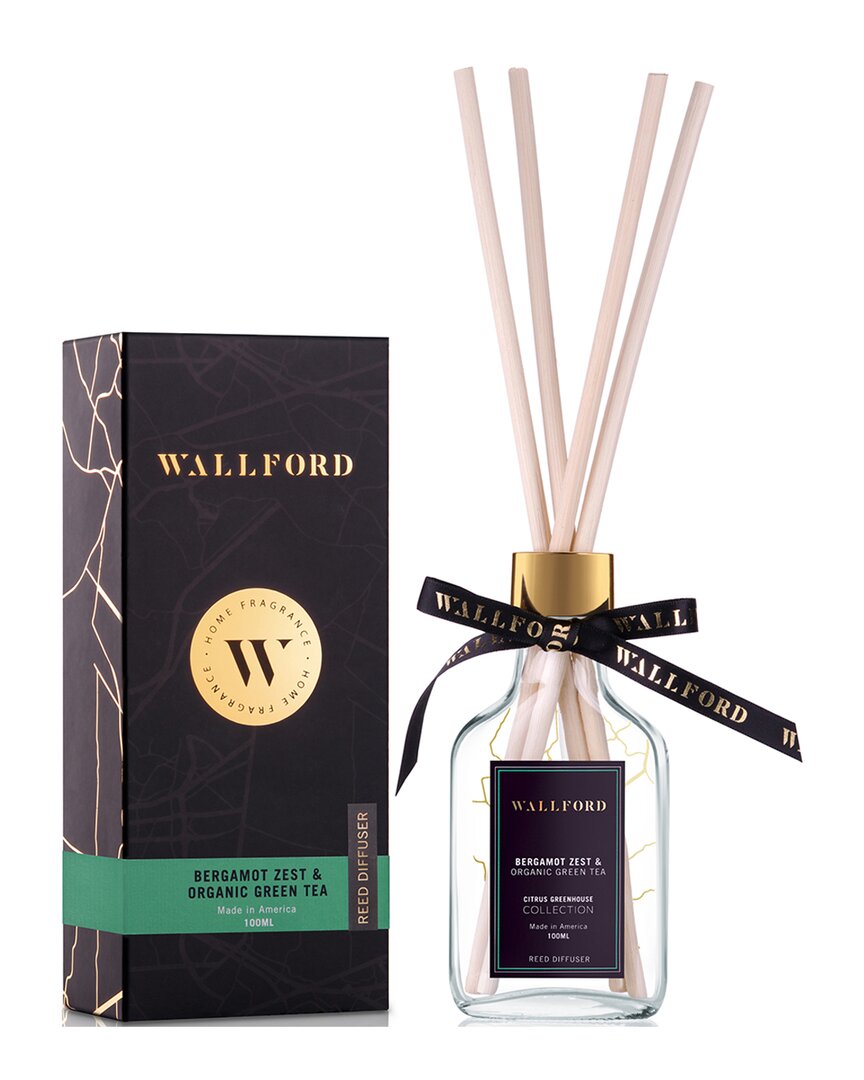 Wallford Home Fragrance Bergamot Zest & Organic Green Tea Reed Diffuser