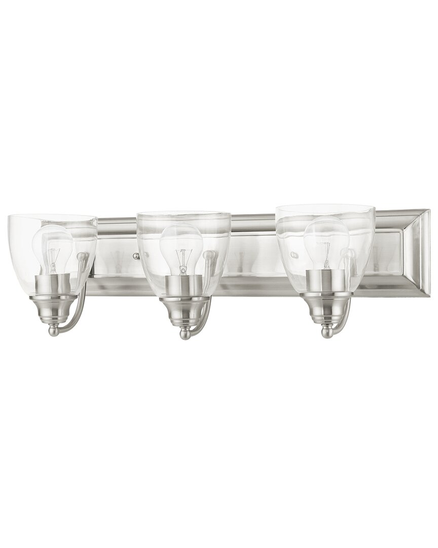 Livex Lighting 3 Light Brushed Nickel Vanity Sconce