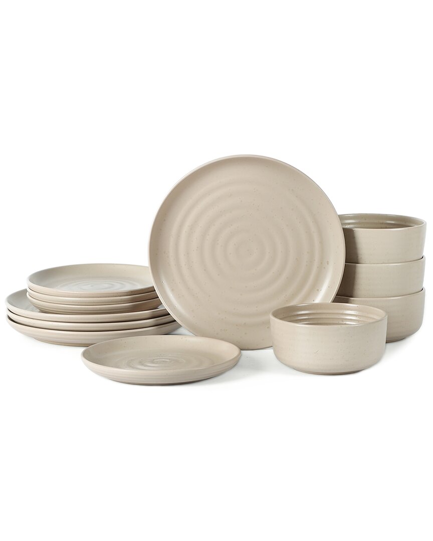 Earth & Clay Ion 12-piece Dinnerware Set Stoneware