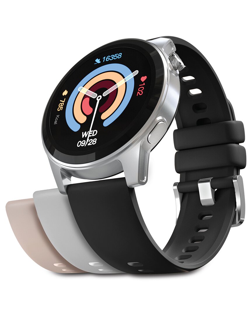Hypergear Smartwatch + Fitness Tracker Silver In Silver