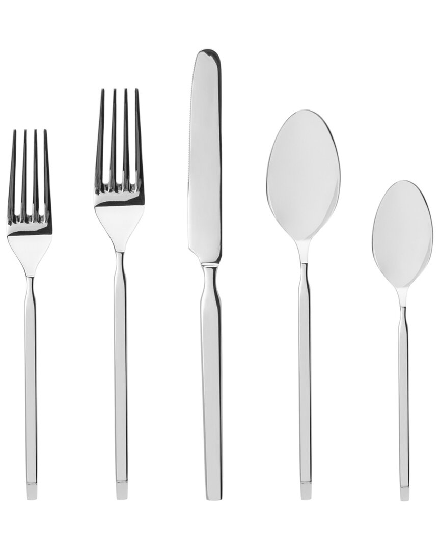 Godinger Ramp 18/10 Stainless Steel 20pc Flatware Set In Silver