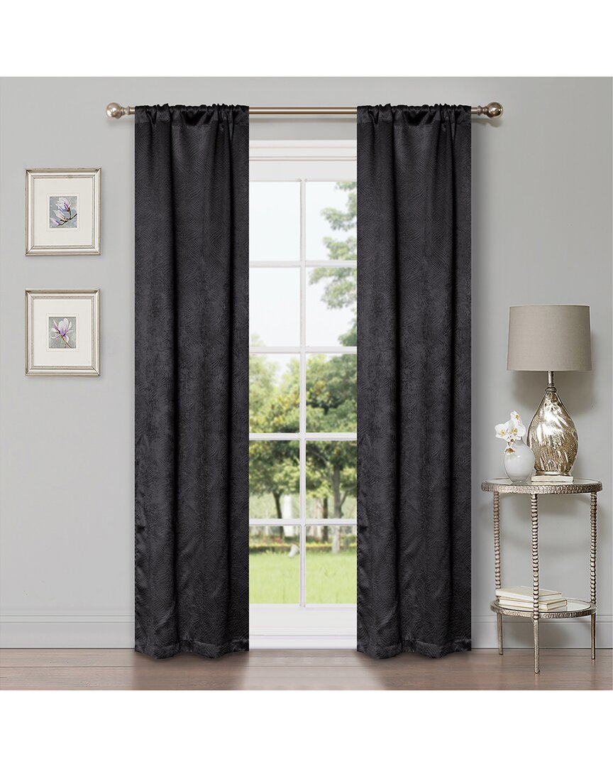 Superior 26x84 Modern Geometric Waves Blackout 2pc Curtain Panel Set In Grey