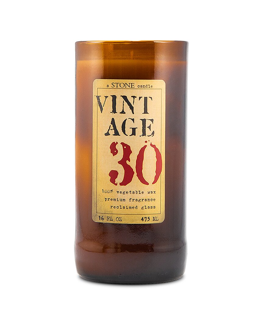 Stone Candles Handmade 16oz Everyday Reclaimed Bottle Candles - Vintage In Brown