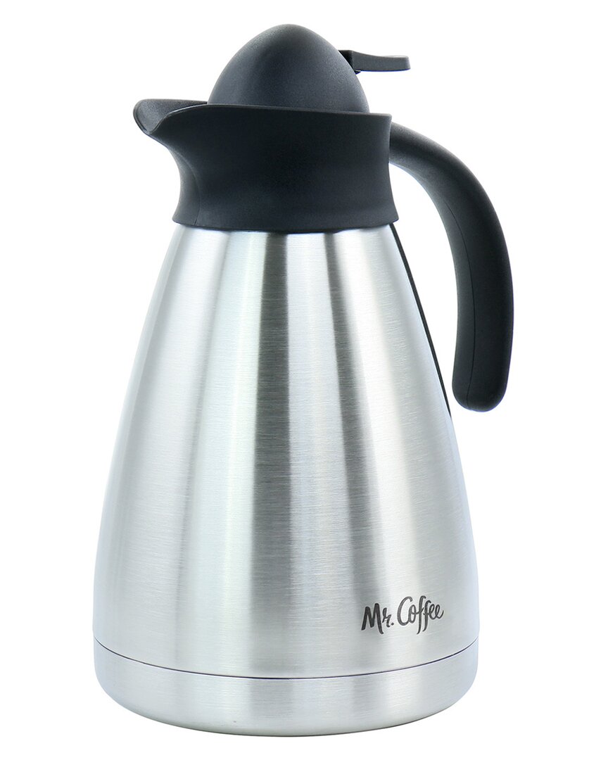 Mr Coffee Mr. Coffee Olympia 1 Quart Insulated Stainless Steel Thermal Coffee Pot In Silver
