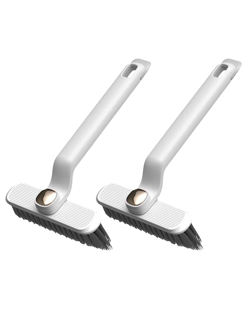 Fresh Fab Finds 2 Pack White Multi-function Rotating Crevice Cleaning Brush