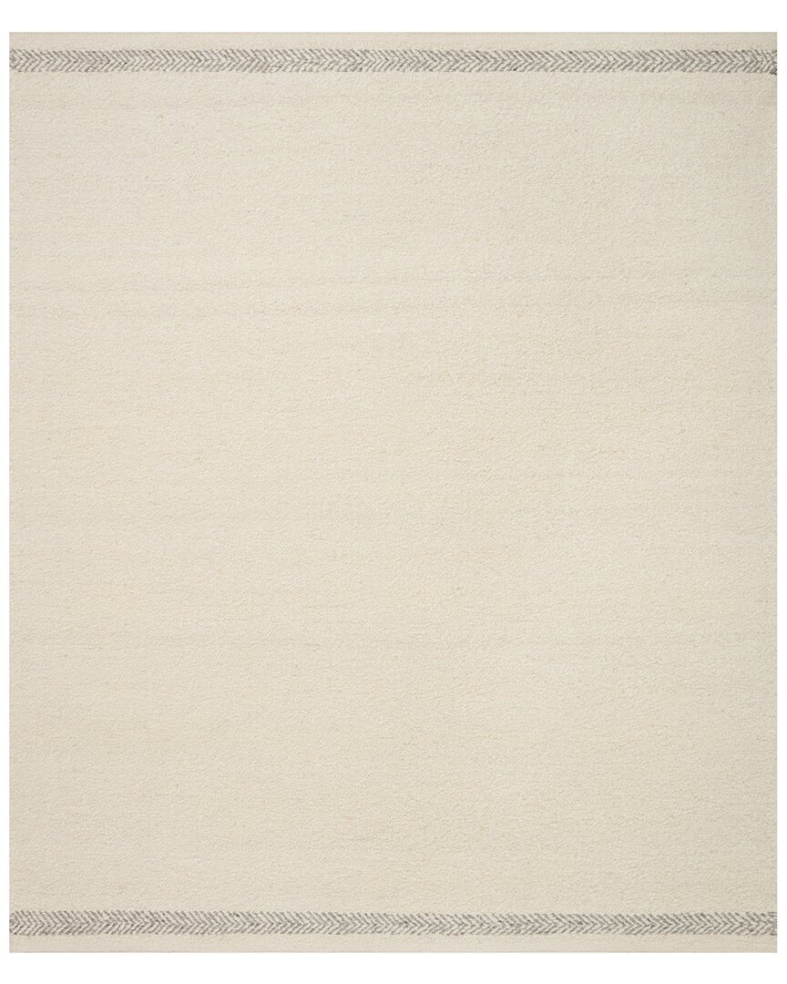 Loloi Reyla Hand-woven Wool-blend Rug In Ivory