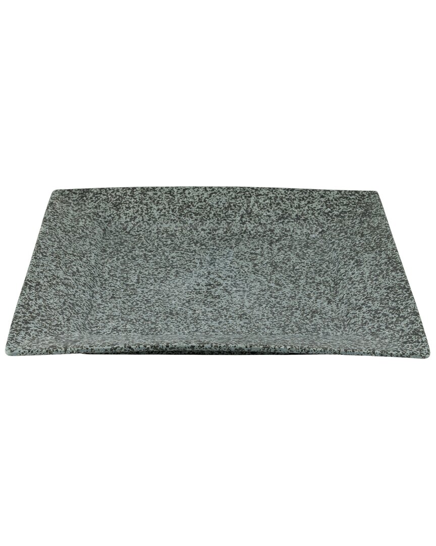 Ten Strawberry Street Set Of 2 Whittier Granite Square Platter In Gray