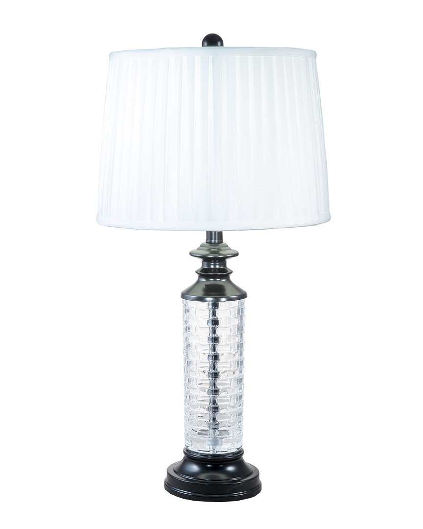 Dale Tiffany Overland 24% Lead Crystal Table Lamp In White