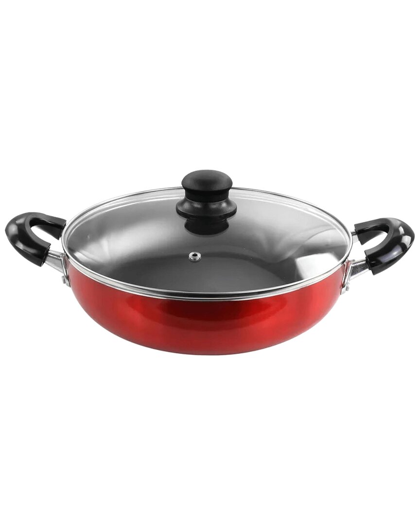 Better Chef 14in Aluminum Non-stick Deep Fryer In Red