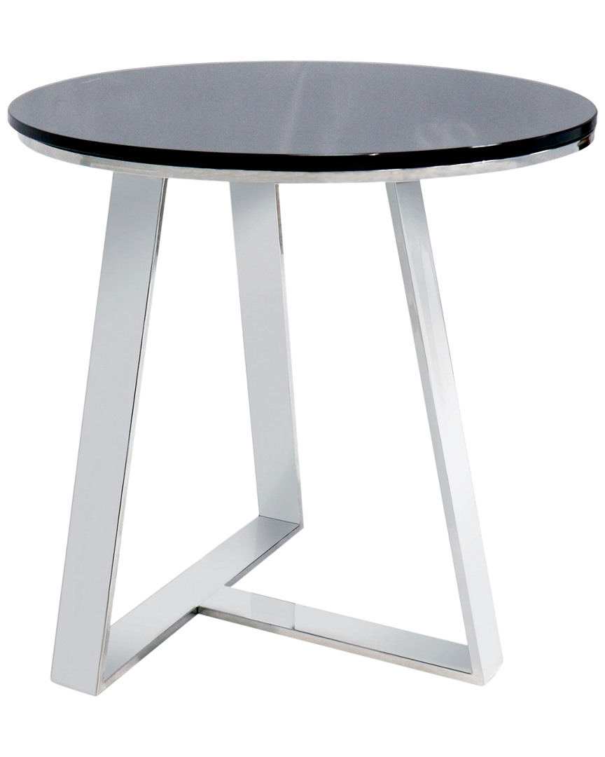 Pasargad Home Luxe Collection End Table In Black