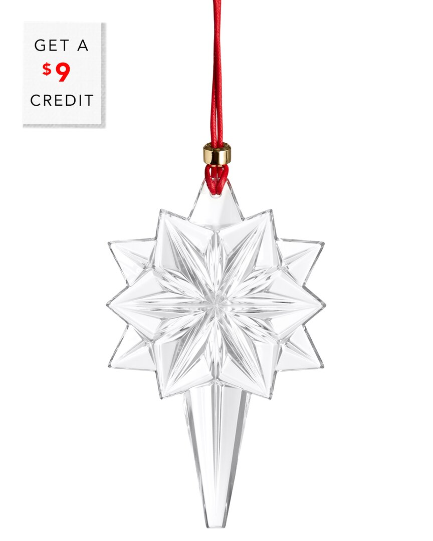 Waterford Annual Snow Star Ornament 2024 In Clear