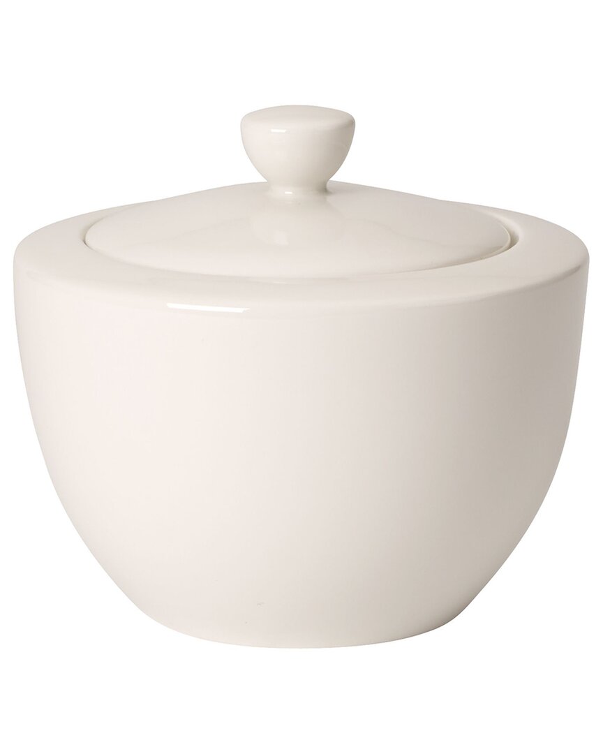 Villeroy & Boch Dinnerware For Me Covered Sugar Bowl In White