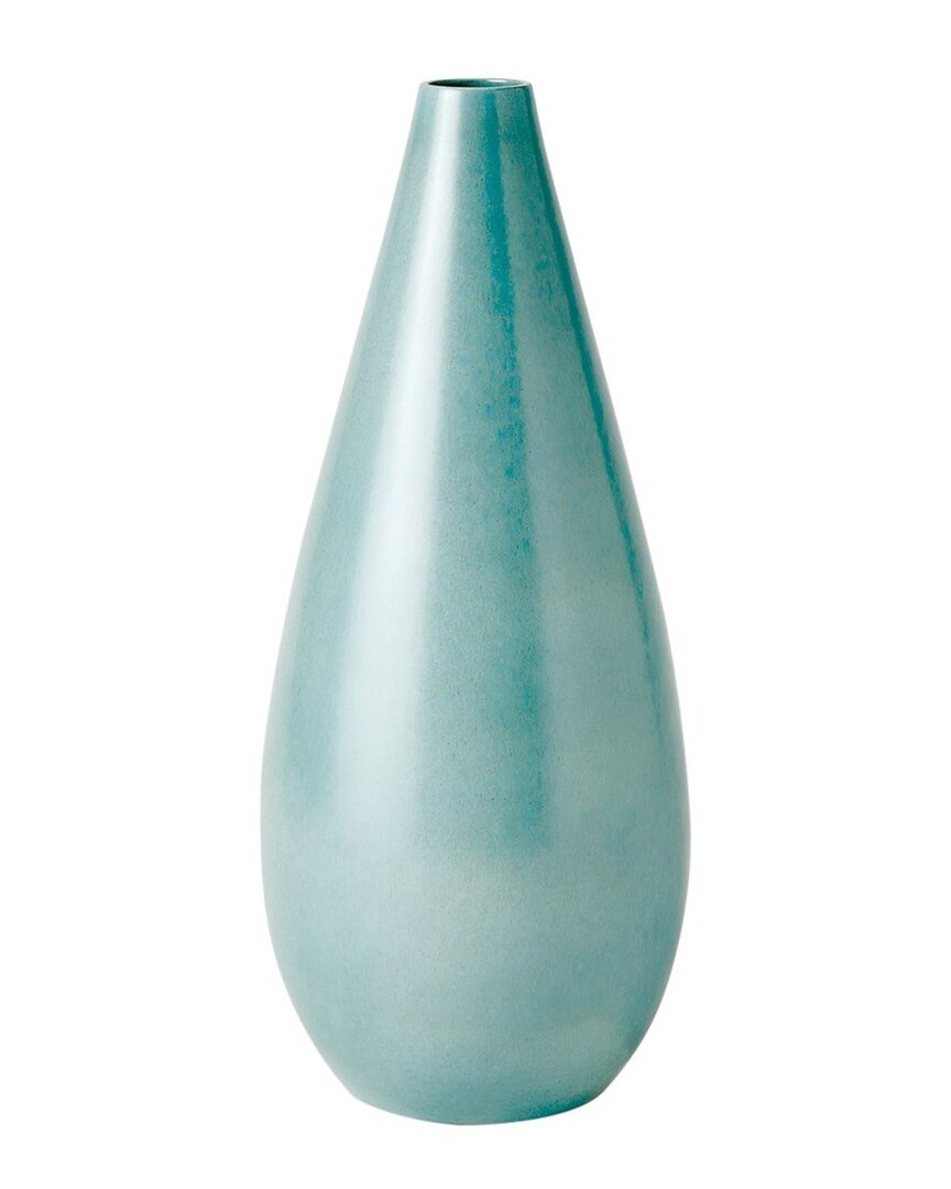 Global Views Medium Feathered Vase In Blue