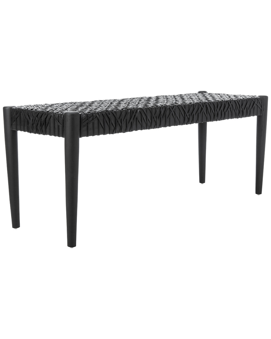 SAFAVIEH SAFAVIEH BANDELIER LEATHER WEAVE BENCH