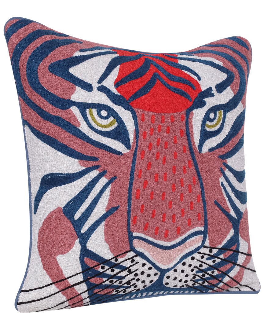 Lr Home Gloria Transitional Animal-print Throw Pillow In Red
