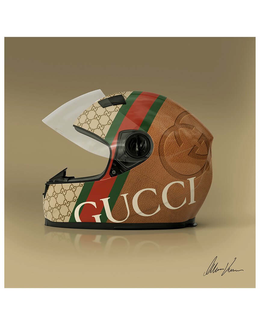 Empire Art Direct Gucci Fabulous Helmet Frameless Free Floating Tempered Glass Panel Graphic Wall Ar