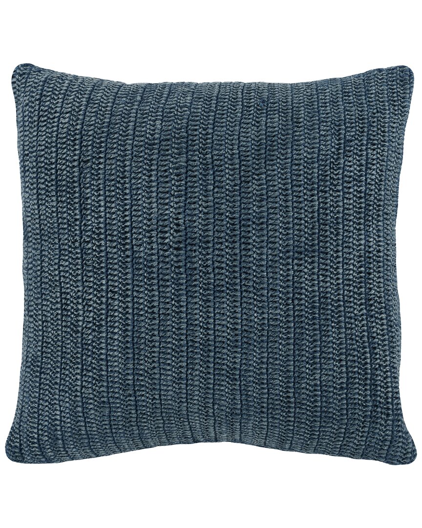 Kosas Home Marcie Knitted 22in Throw Pillow In Blue