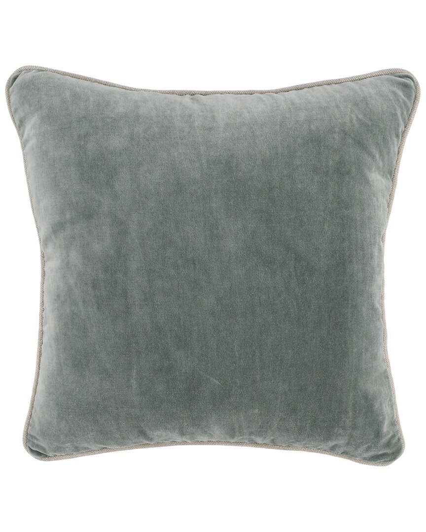Kosas Home Harriet Velvet 18-inch Throw Pillow In Sage