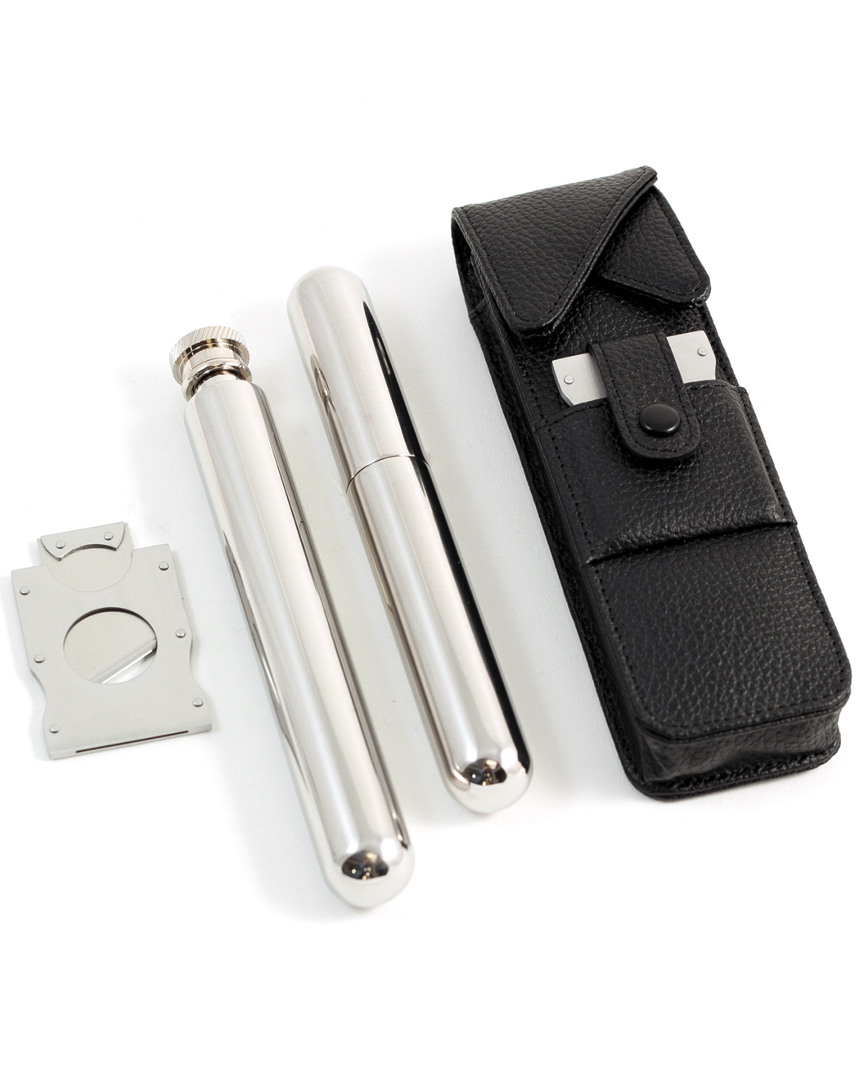 Bey-berk 4pc Cigar Case & Cutter Set