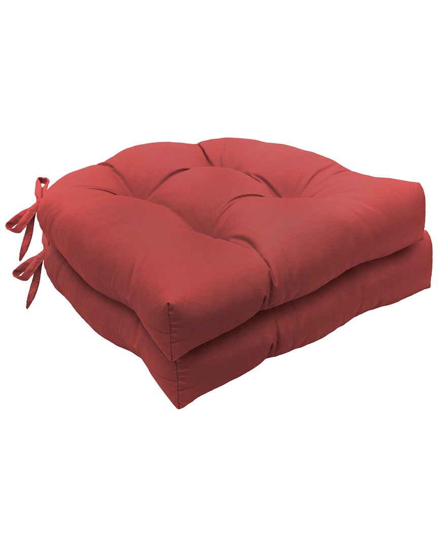 Habitat Promo Chair Pad Set Of 2 In Red