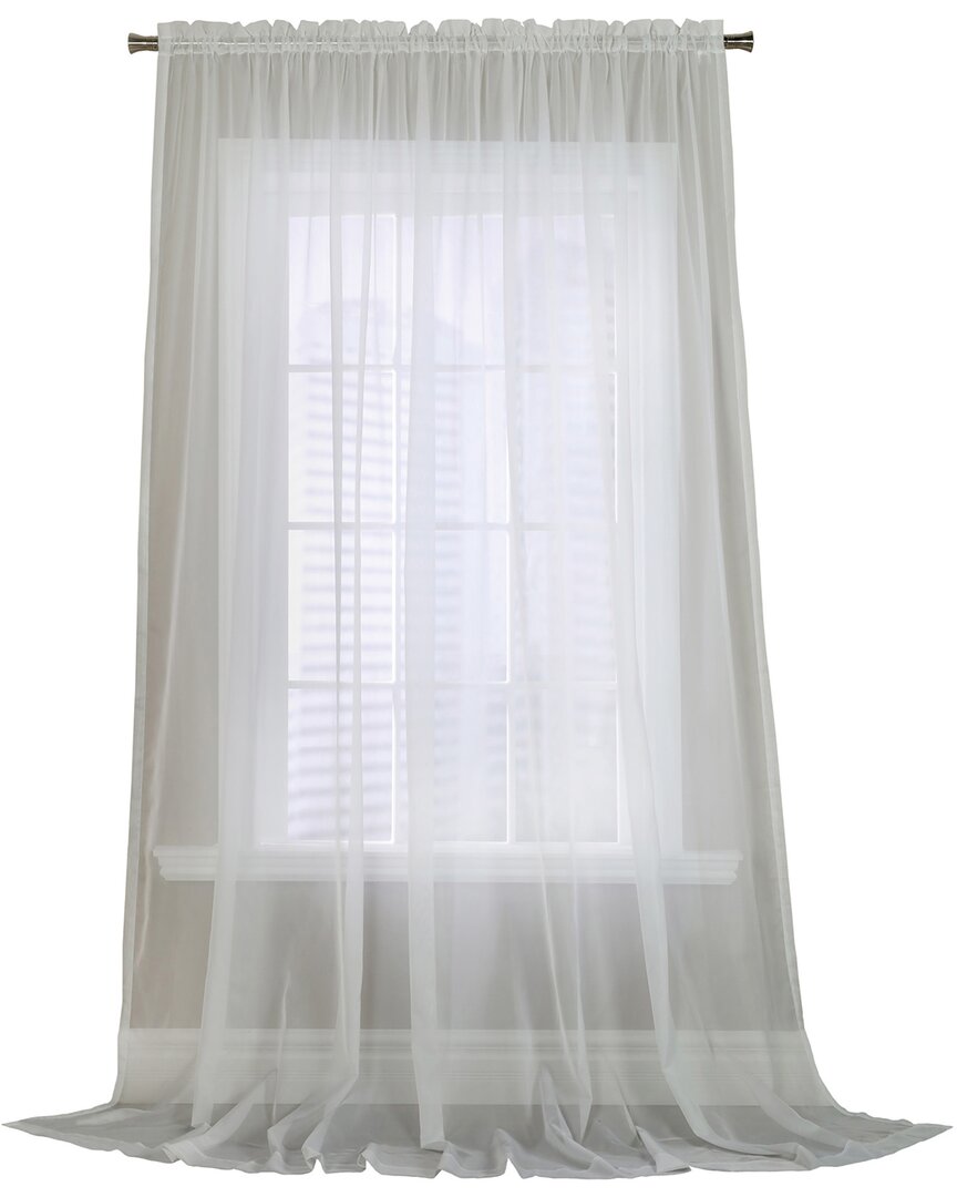 Habitat Rhapsody Rod Pocket European Style High Curtain Voile In White