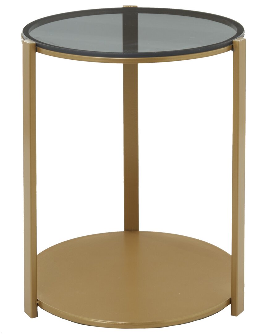 Peyton Lane Contemporary Round Accent Table In Bronze