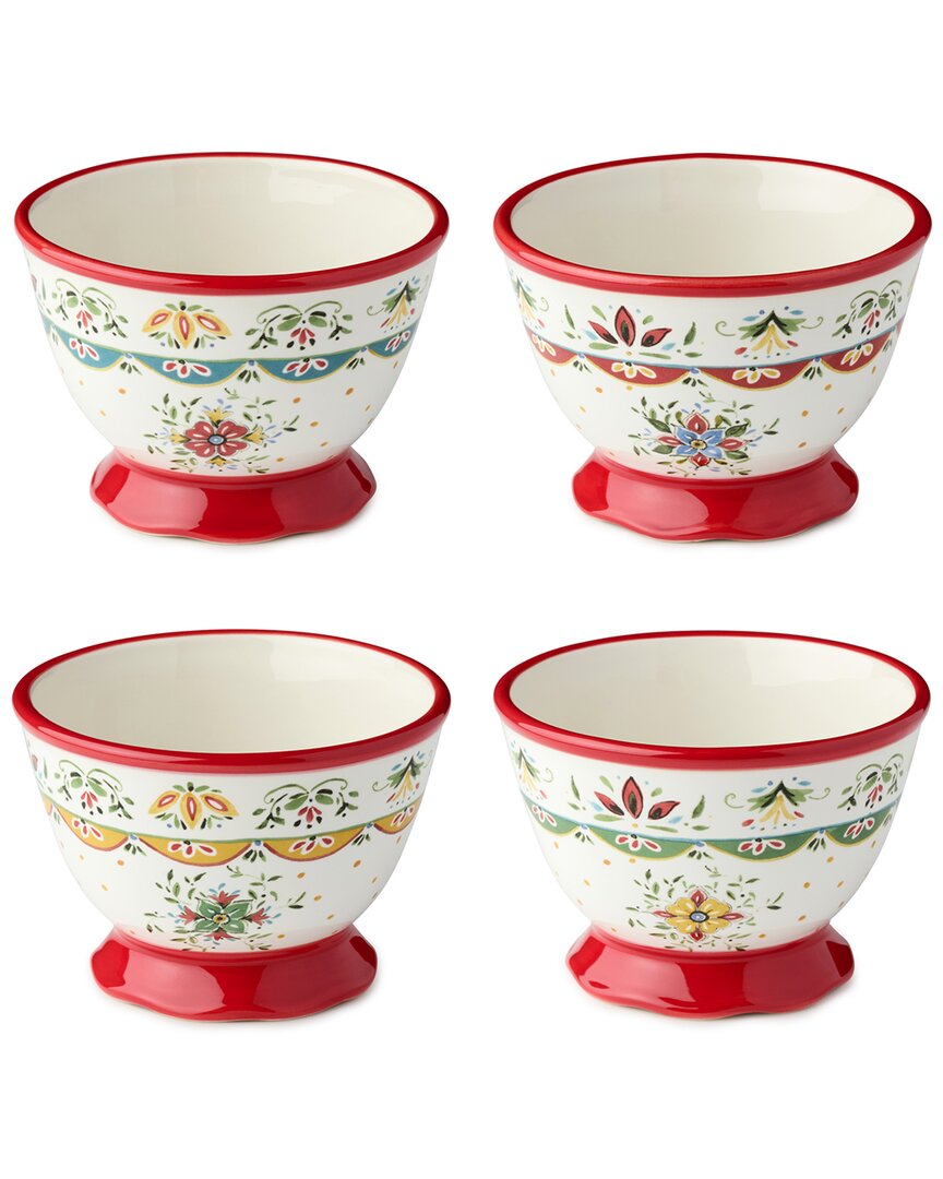 Certified International Provence Set Of 4 Assorted Ice Cream Bowls In Multi