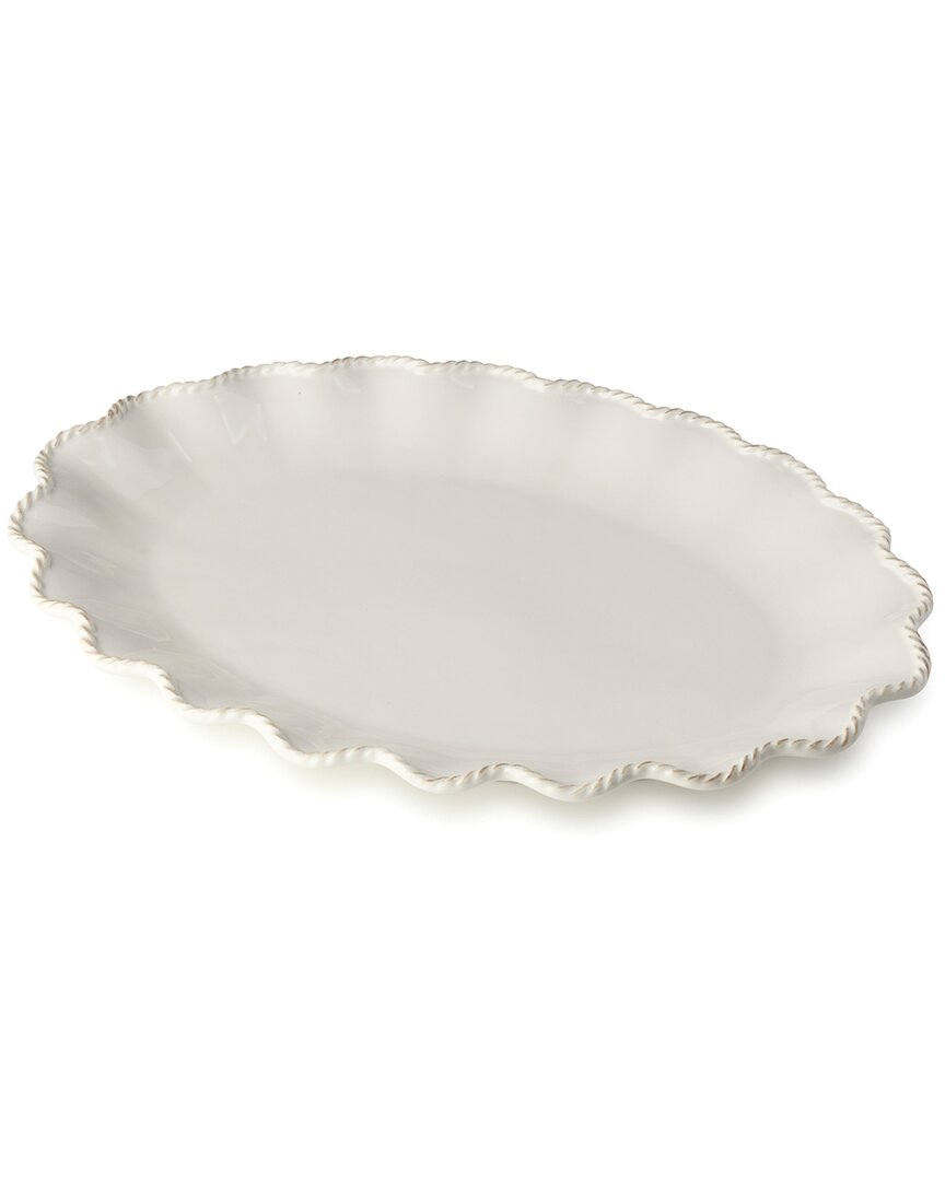 Certified International Heritage Large Oval Platter In White