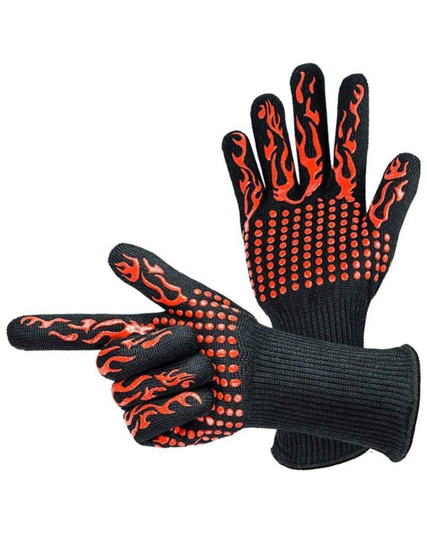 3p Experts Heat Resistant Bbq Gloves In Red