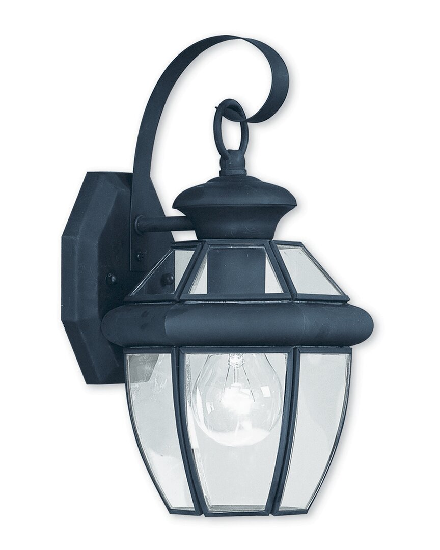 Livex Lighting Livex Monterey 1-light Black Outdoor Wall Lantern In Black