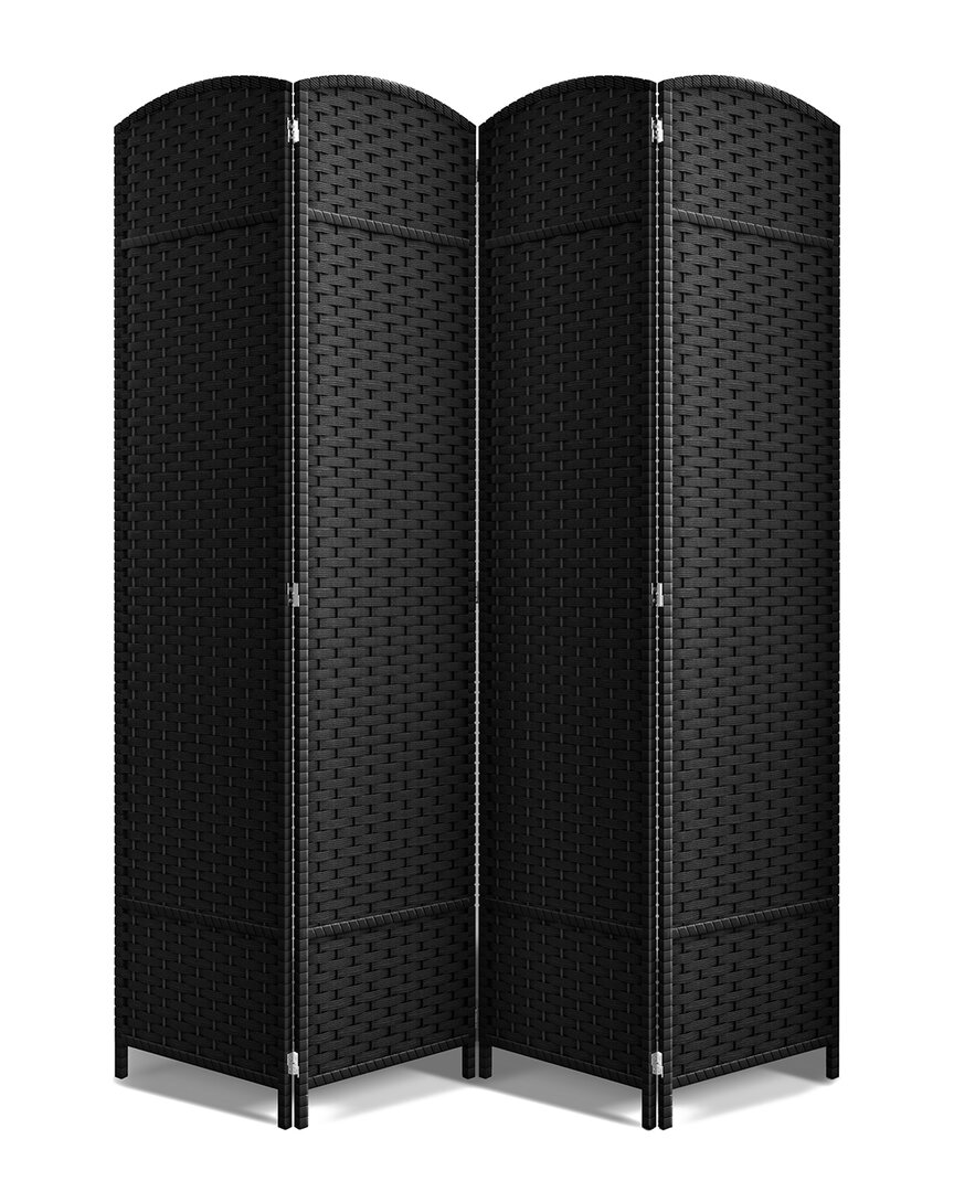 Sorbus 4 Panel Room Divider In Black