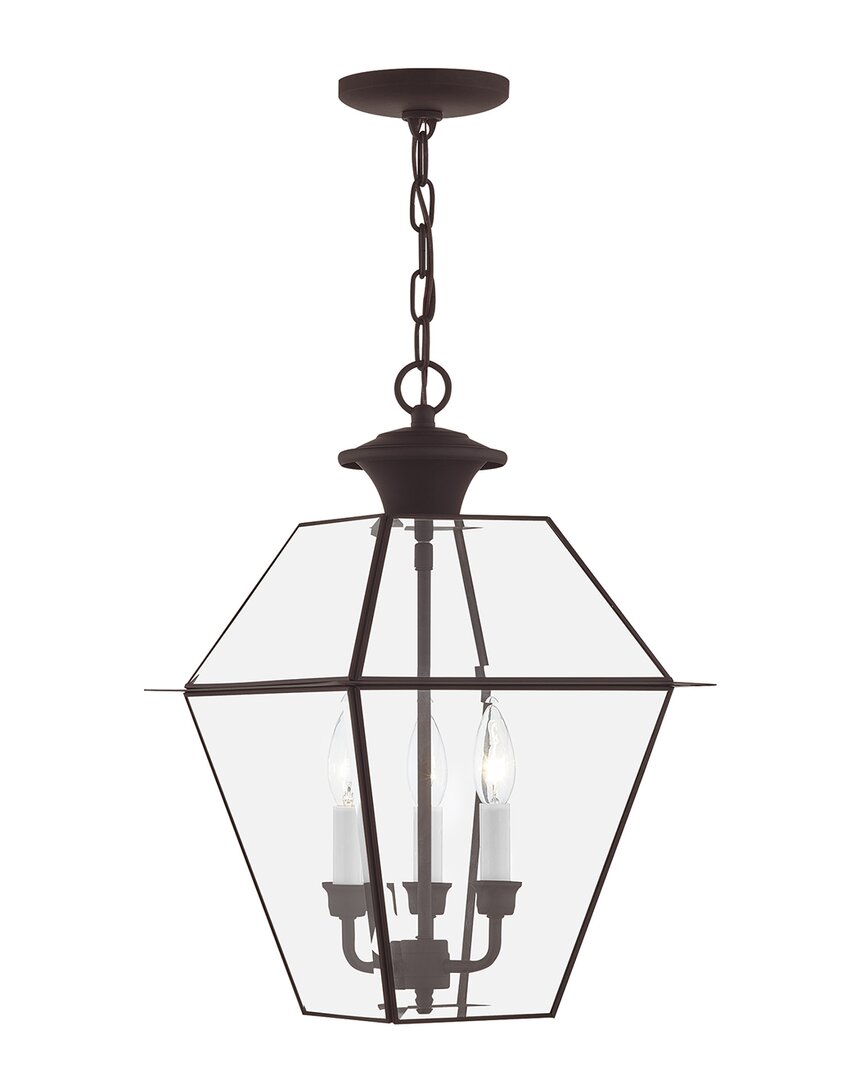 Livex Lighting 3-light Bronze Outdoor Pendant Lantern