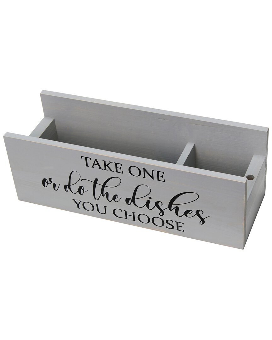Lalia Home Pantry Picks Farmhouse Wooden Kitchen Countertop Decorative Organizer In Grey